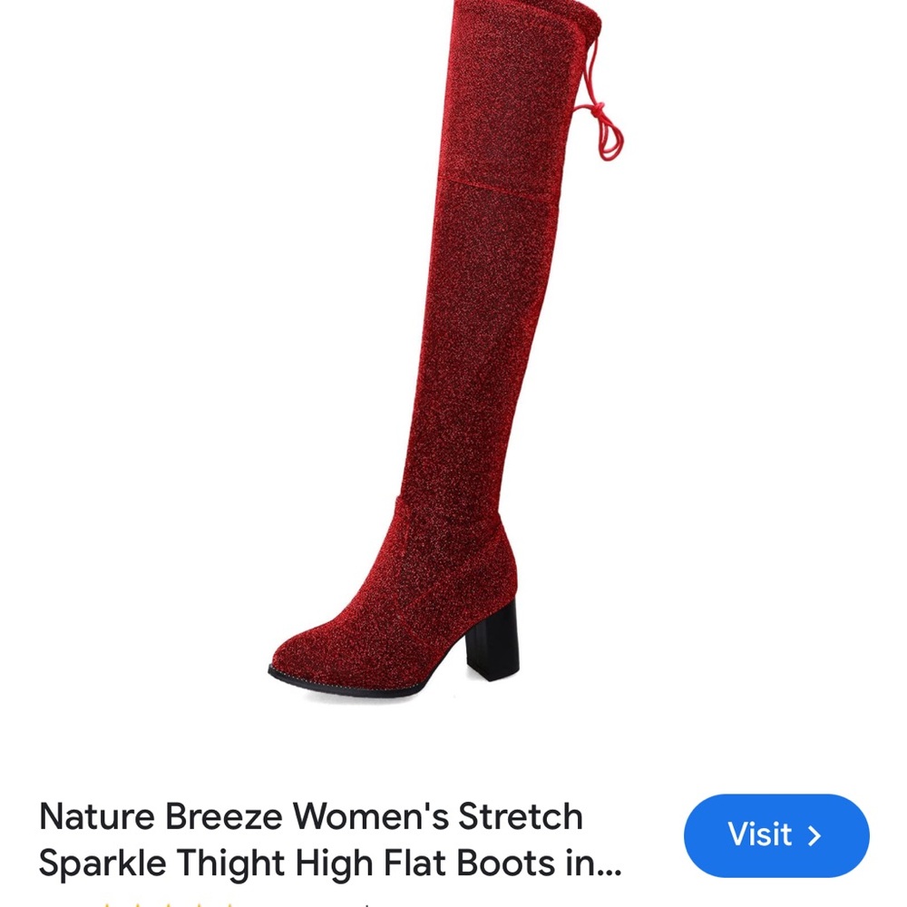 Nature Breeze Womans tall sparkle stretch boot size 10